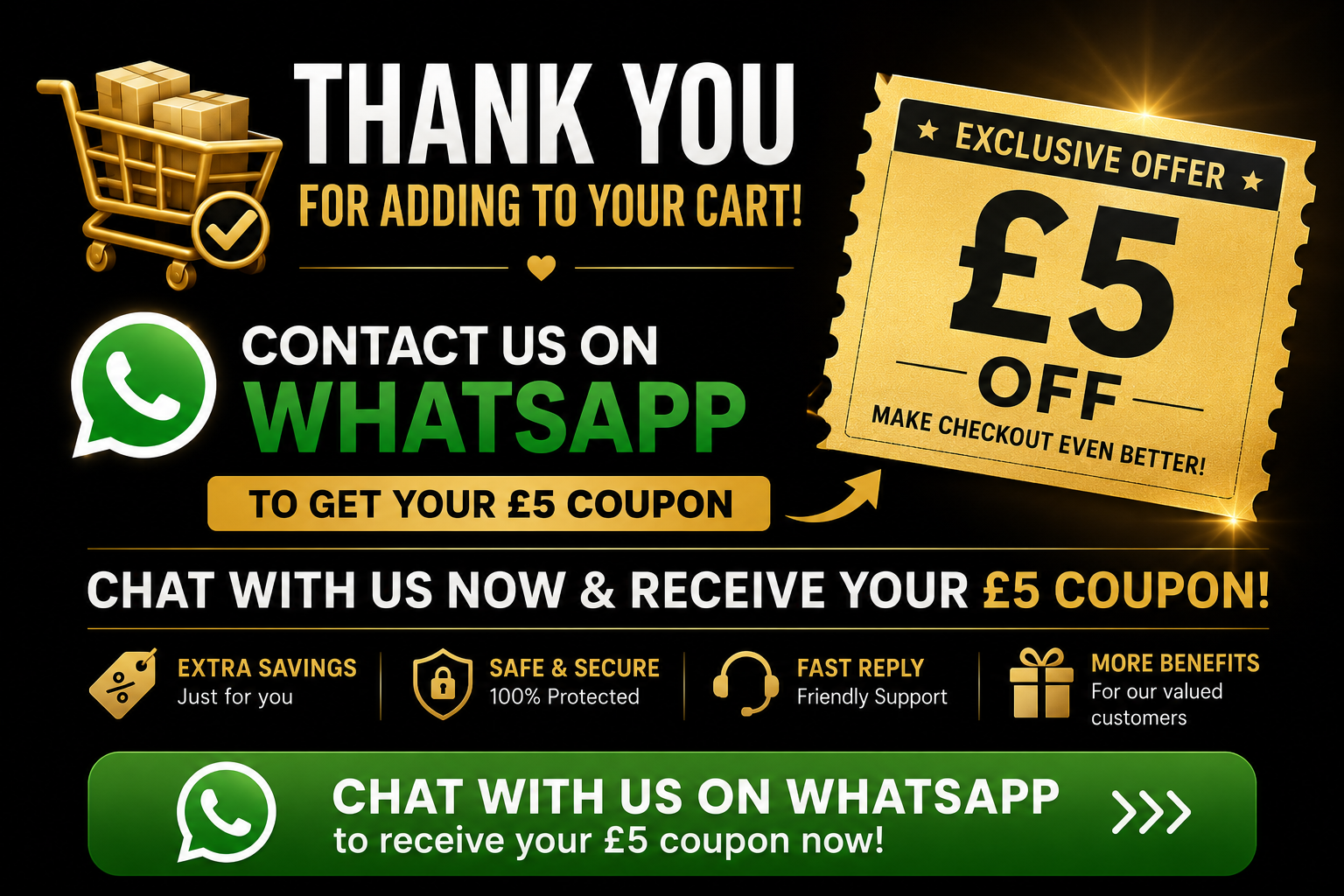 Contact us on WhatsApp to receive your coupon